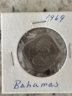 1969 Bahamas 15 Cents Coin - Square Shaped - Circulated
