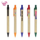 100 Pcs Personalized Eco Friendly Paper Ballpoint Pens Custom Logo Promotional