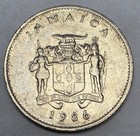 1986 Jamaica 10 Ten Cents - Circulated Jamaican Copper Nickel World Coin