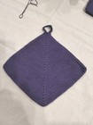New Handmade Crochet Potholders 100  Cotton Violet purple Set Of 2