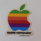 Vintage 1980s Apple Computer Rainbow Logo Decal Sticker Unused