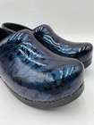 Dansko Professional Scrunch Patent Women s New Slip-on Clogs Blue Multiple Sizes