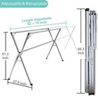 Clothes Drying Rack  79 Inch Heavy Duty Stainless Steel With 20 Windproof Hooks