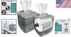 Elegant Grey Granite Toilet Paper Dispenser - Eco-friendly Tissue Box Holder 2pk