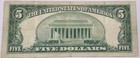 1953 B  5 Five Dollar United States Washington Dc Red Seal Star Note Bill