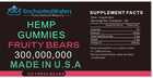 Hemp-oil Gummies - Vegan - Pain  Sleep  Calm Anxiety Stress -made In Usa - 100ct