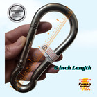 5 Count 6  T316 Stainless Steel Carabiner Snap Clip Belt Climbing Hiking Clasp 