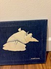 Rare Vintage Marushka Hippo Hippopotamus 36  X 12  Canvas Screen Print Wall Art