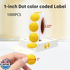 Parlaim 1000 Pack  Gold Dot Stickers 1 Inch Round Circle Labels Garage Sale S