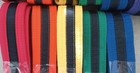 Karate Belts Lot Of 13 Striped Martial Arts Belts Youth Sizes  Multiple Colors