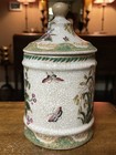 6 25 x3 5  Vtg Juwc 1897 Red Crown Porcelain Lidded Tea Jar cannister