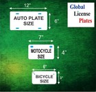 Custom Any State Any Text License Plates Auto Moto Bike
