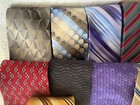 Mixed Lot Of 9 Vintage   Modern Men s Silk Neck Ties Palatina Dockers Pebbles