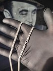 Real 4mm Solid  999 Pure Silver Miami Cuban Mens Boys Chain Necklace