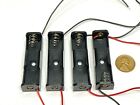 4 Pieces Battery Holder Case Box With 6  Wire Leads For 1x Aa Battery 1 5v C20