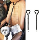 2 Pack Headrest Dog Car Safety Seat Belt Adjustable Nylon Fabric Ca   