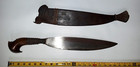 Antique Barong Moro Filipino Sword Dagger Philippines Knife Wood Sheath Fma