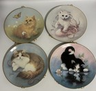 Set Of 8  Curious Kittens Plates Collection By Bob Harrison  Hamilton Collection