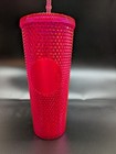 Starbucks 2019 Neon Pink Studded Cold Cup Tumbler Winter Holiday Venti 24 Ounce