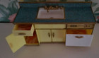 Vtg Ideal Petite Princess Dollhouse Furniture Kitchen Sink Dishwasher 1960s