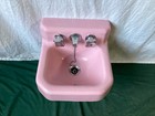 Small Vintage 16x14 Cast Iron Champagne Pink Porcelain Kohler Wall Sink 305-25e