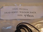 Bird Hawk Arab Leather Beak Hood Window Back 49mm