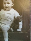 Antique Vintage Ephemera Photo Charming Child W  Teddy Bear 4 1 4  X 6 1 4 