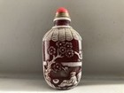 Antique China Old Beijing Colored Glaze Nicely Carved Figure-story Snuff Bottle