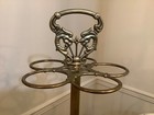 Vintage Victorian Style Brass Umbrella Cane Stand W  Dragon Handle 28   