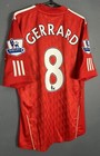 Men Fc Liverpool 2010 2011 Steven Gerrard  8 Soccer Football Shirt Jersey Size M