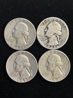 90  Silver Washington Quarter Roll Mixed Full Dates 8-d s   2-s Mint Marks Circ 