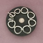 Silpada Sterling Silver Hammered Silver Rush Toggle B2709 Bracelet Size 8 5in