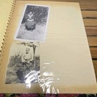 Vintage Photo Album Scrapbook B w Family Snapshots   Antique Holiday Cards Lot