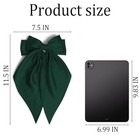 3pcs Pine Forest Large Hair Bows For Women Oversized Long Tail Bow Dark Green