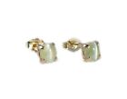 19thc Antique Chrysoberyl Cat s-eye   14kt Gold Earrings Ancient Rome Evil Eye