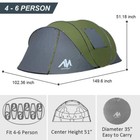 4-6 Person Automatic Instant Pop Up Camping Tent Outdoor Waterproof Double Layer