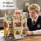 University Club House Building Set With Light  1629pcs City Campus Architecture