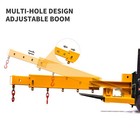 6000lb 3t Adjustable Forklift Mobile Crane Lifting Hoist Jib Boom With 2 Hooks