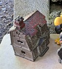 Antique 2-story Colonial House Cast Iron Coin Bank  Ac Williams Co  Early 20th C