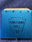 Vintage Pennsylvania Tires Advertising Two Sided Tread Depth Gauge Nice Colors