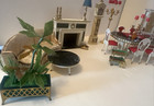 Petite Princess Dollhouse Huge Dining Room Lot Table Chairs Hutch Couch Piano  