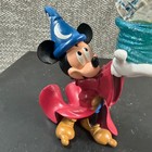 Disney Sorcerer Mickey Mouse Snow Globe Fantasia Wizard Figurine Red Blue 6in