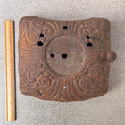 Antique Parlor Stove Wood Burning Range Burner Finial Base Bonnet Sliding Knob