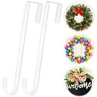 15 In Wreath-hangers  2 Pack Easter-christmas-halloween Clear-15in 2pack