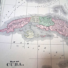 Antique 1892 Cuba 1890 Mexico Color Map Rand-mcnally Atlas Page