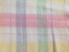Vintage Acrylic Pastel Plaid Nursery Baby Blanket W  Fringe-so Soft 