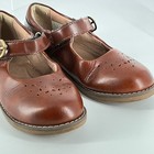 Stride Rite Girls Size 13w Mara Brown Leather Mary Jane Flats Kids School Shoe