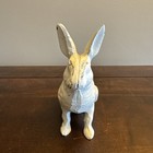 Cast Iron Easter Bunny Rabbit Figurine Or Garden Statue Antique White
