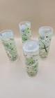 Signed Vtg Mid Century Hard Plastic Dragonfly Set Of 4 Cups