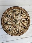 Decorative African Style Design Pottery Bowl 8    Brown Black Ivory Hand Painted
